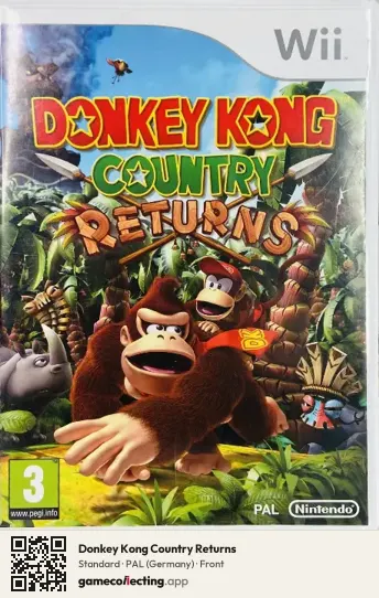 Donkey Kong Country Returns Nintendo Wii, Germany box front