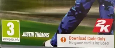 PGA Tour 2K21, the PEGI square on its front