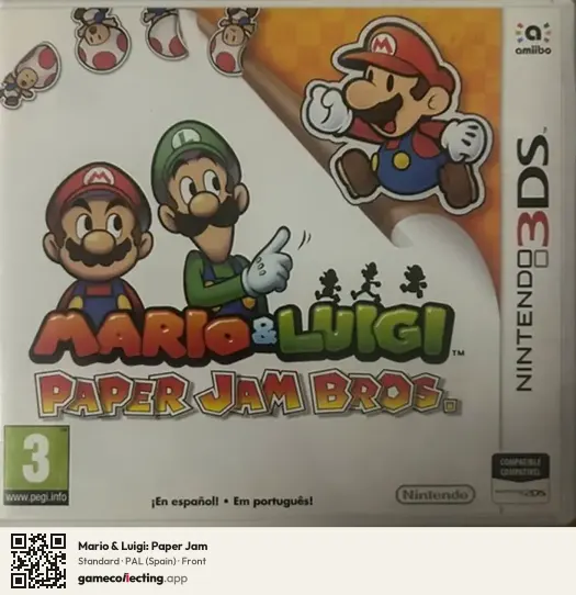 Mario & Luigi: Paper Jam Nintendo 3DS, Spain box front