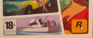 Grand Theft Auto: Vice City Stories, the PEGI square on its front