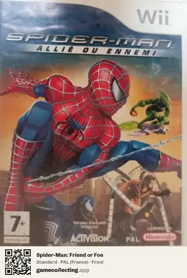 Spider-Man: Friend or Foe Nintendo Wii, France box front