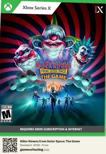 Killer Klowns from Outer Space: The Game Xbox Series X, NTSC box front