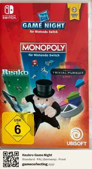 Hasbro Game Night Nintendo Switch, Germany box front