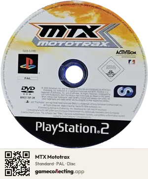 MTX Mototrax PlayStation 2, PAL disc