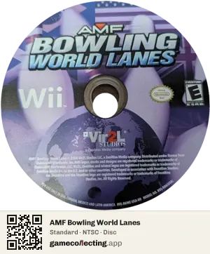 AMF Bowling World Lanes Nintendo Wii, NTSC disc