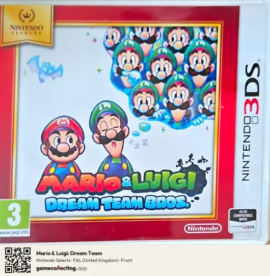 Mario & Luigi: Dream Team Nintendo 3DS, United Kingdom box front