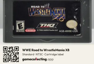 WWE Road to WrestleMania X8 Game Boy Advance, NTSC cartridge label