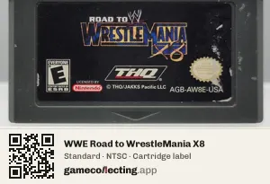WWE Road to WrestleMania X8 Game Boy Advance, NTSC cartridge label