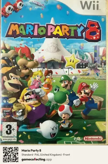 Mario Party 8 Nintendo Wii, United Kingdom box front