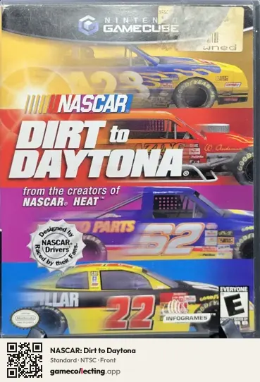 NASCAR: Dirt to Daytona Nintendo GameCube, NTSC box front