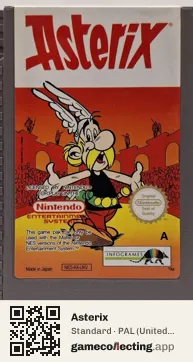 Asterix Nintendo Entertainment System, PAL cartridge label