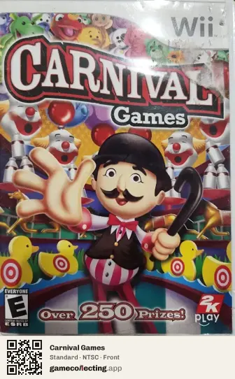 Carnival Games Nintendo Wii, NTSC box front