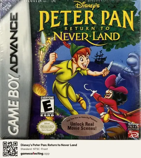 Disney's Peter Pan: Return to Never Land Game Boy Advance, NTSC box front