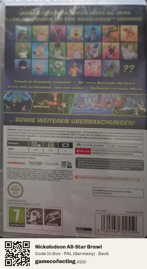 Nickelodeon All-Star Brawl Nintendo Switch, Germany box back