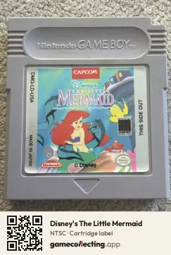 Disney's The Little Mermaid Game Boy, NTSC cartridge label