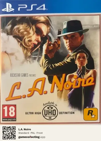 L.A. Noire PlayStation 4, PAL box front