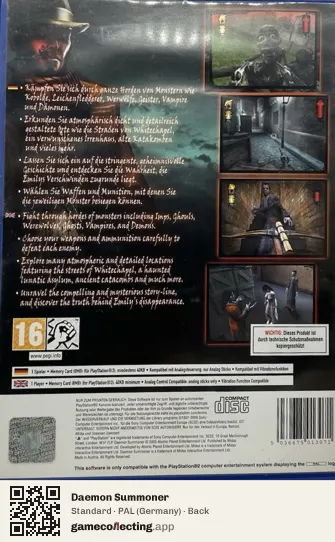 Daemon Summoner PlayStation 2, Germany box back