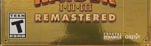 Tomb Raider I-III Remastered, the ESRB box on its front