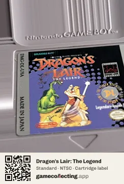 Dragon's Lair: The Legend Game Boy, NTSC cartridge label