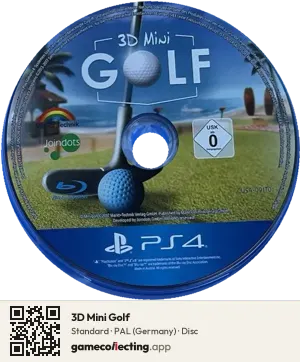 3D Mini Golf PlayStation 4, PAL disc