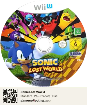 Sonic Lost World Nintendo Wii U, PAL disc