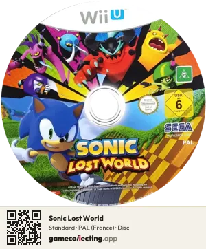 Sonic Lost World Nintendo Wii U, PAL disc
