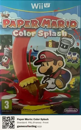 Paper Mario: Color Splash Nintendo Wii U, France box front