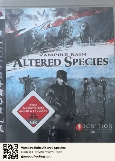 Vampire Rain: Altered Species PlayStation 3, Germany box front