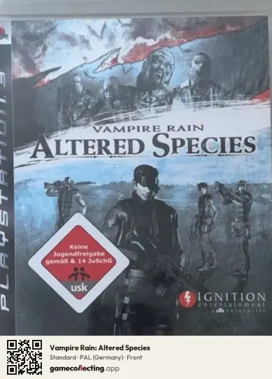Vampire Rain: Altered Species PlayStation 3, Germany box front