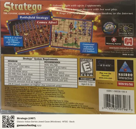 Stratego (1997) Computer, NTSC box back