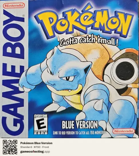 Pokémon Blue Version Game Boy, NTSC box front