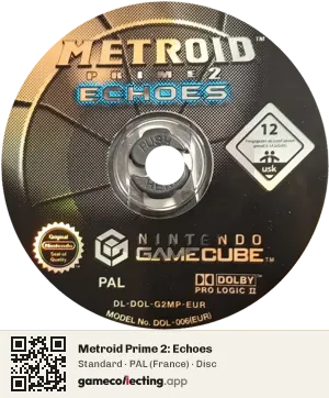 Metroid Prime 2: Echoes Nintendo GameCube, PAL disc
