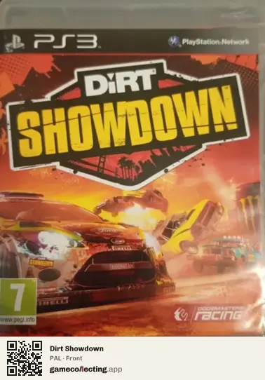 Dirt Showdown PlayStation 3, PAL box front
