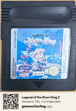 Legend of the River King 2 Game Boy Color, PAL cartridge label