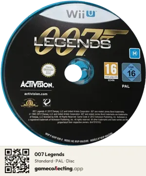 007 Legends Nintendo Wii U, PAL disc