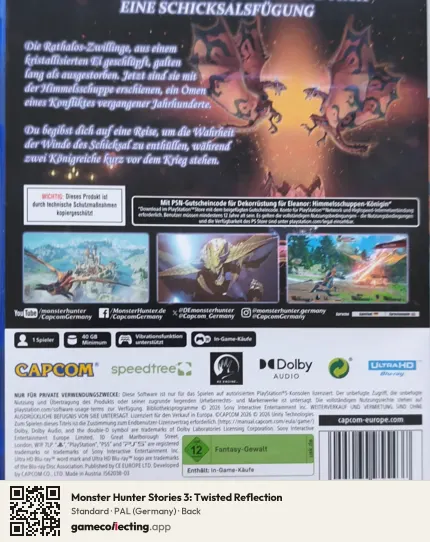 Monster Hunter Stories 3: Twisted Reflection PlayStation 5, Germany box back