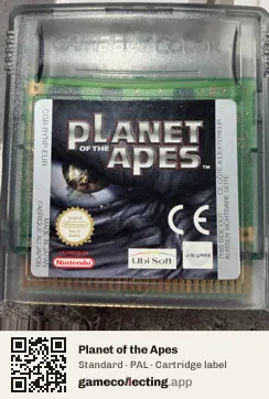 Planet of the Apes Game Boy Color, PAL cartridge label