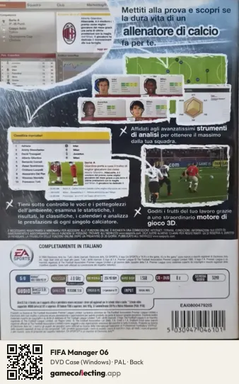 FIFA Manager 06 Computer, PAL box back