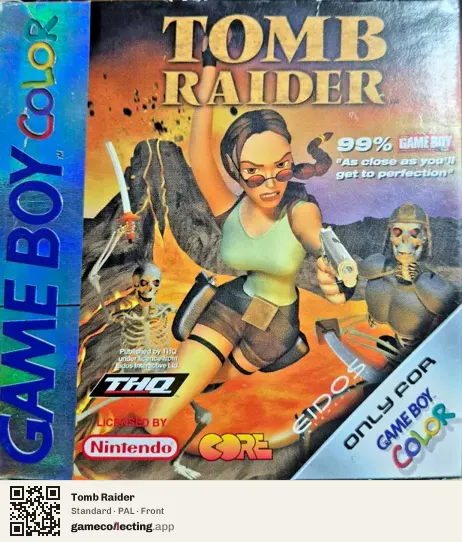 Tomb Raider Game Boy Color, PAL box front