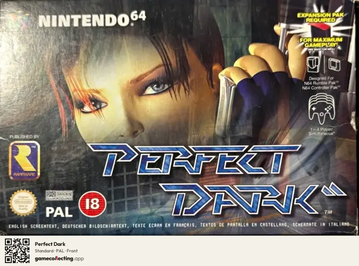 Perfect Dark Nintendo 64, PAL box front