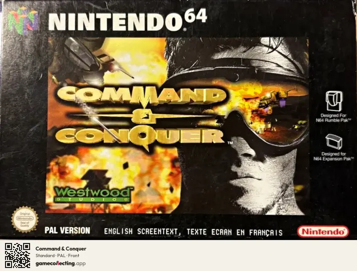 Command & Conquer Nintendo 64, PAL box front