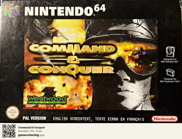 Command & Conquer Nintendo 64, PAL box front