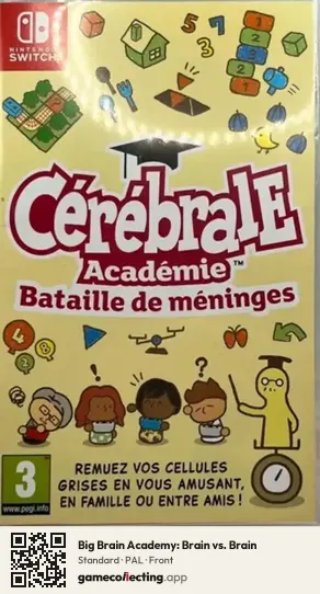 Big Brain Academy: Brain vs. Brain Nintendo Switch, PAL box front