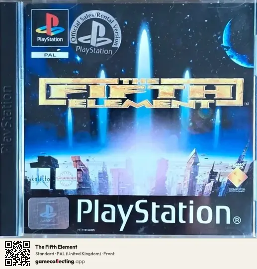 The Fifth Element PlayStation, United Kingdom box front