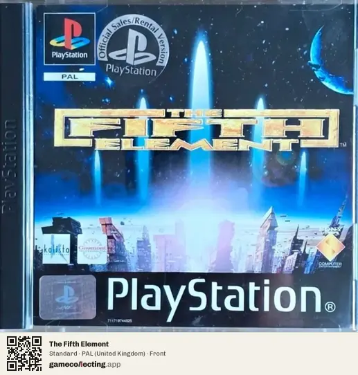 The Fifth Element PlayStation, United Kingdom box front