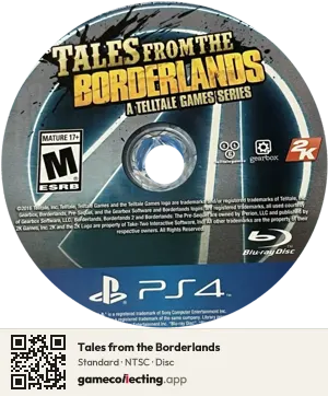 Tales from the Borderlands PlayStation 4, NTSC disc