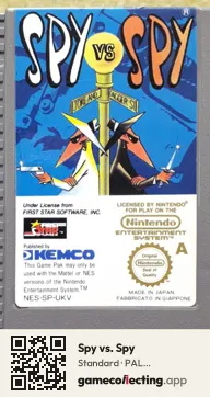 Spy vs. Spy Nintendo Entertainment System, PAL cartridge label