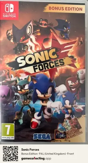Sonic Forces Nintendo Switch, United Kingdom box front