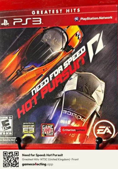 Need for Speed: Hot Pursuit PlayStation 3, United Kingdom box front