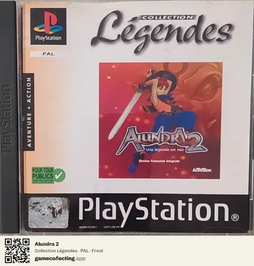 Alundra 2 PlayStation, PAL box front
